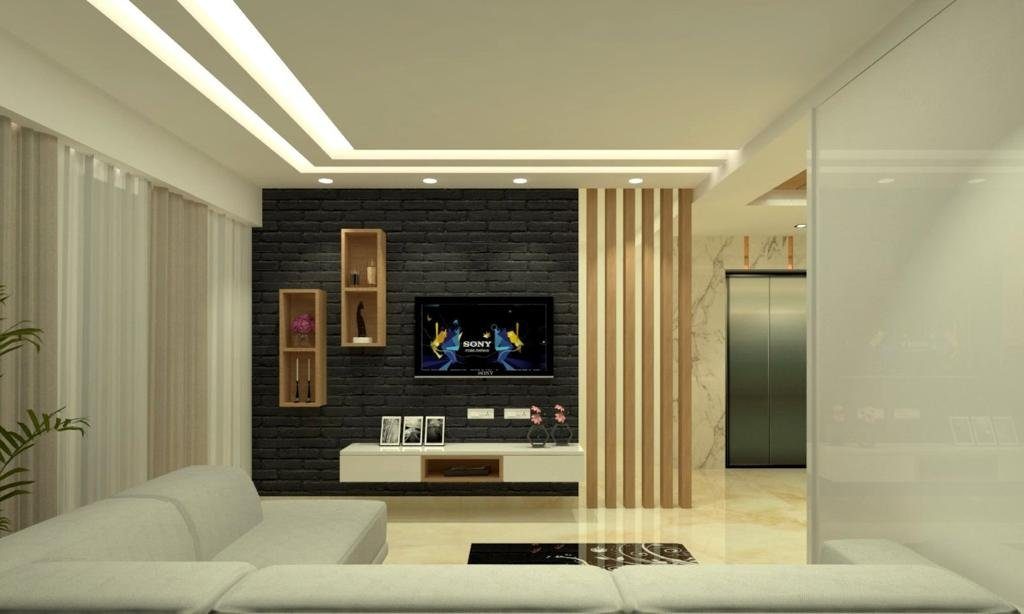 Dining area with crockery display unit