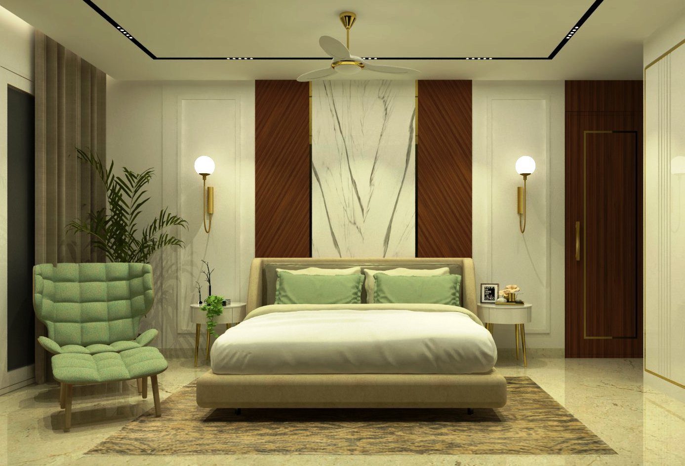 3D render of a living room proposal